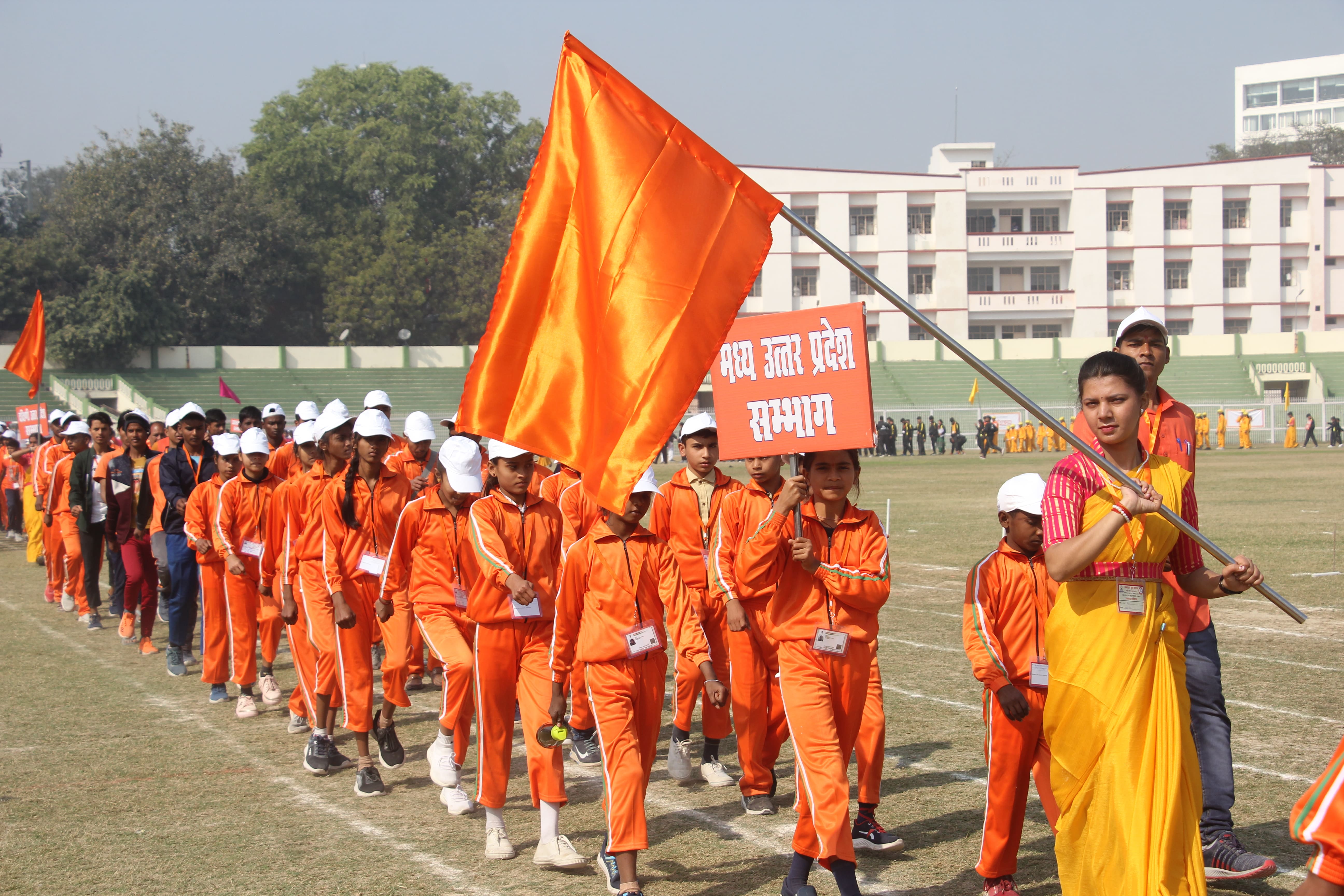 Young athletes training